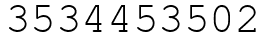 Число 3534453502.