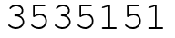 Число 3535151.