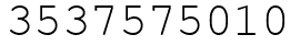 Число 3537575010.