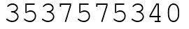 Число 3537575340.
