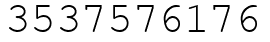 Число 3537576176.