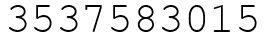 Число 3537583015.