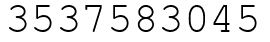 Число 3537583045.