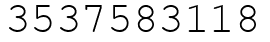 Число 3537583118.
