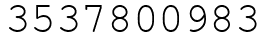 Число 3537800983.