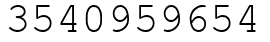 Число 3540959654.