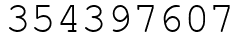 Число 354397607.
