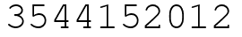 Число 3544152012.