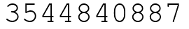 Число 3544840887.