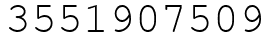 Число 3551907509.
