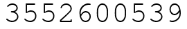 Число 3552600539.