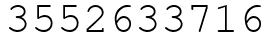 Число 3552633716.