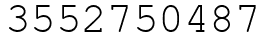 Число 3552750487.