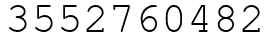 Число 3552760482.