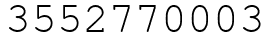 Число 3552770003.