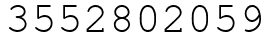 Число 3552802059.