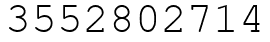 Число 3552802714.