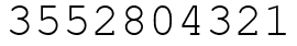 Число 3552804321.