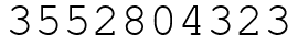 Число 3552804323.