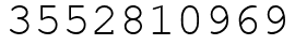 Число 3552810969.