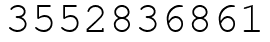 Число 3552836861.