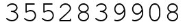 Число 3552839908.
