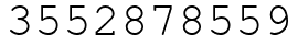 Число 3552878559.