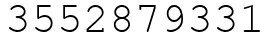 Число 3552879331.