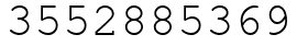 Число 3552885369.