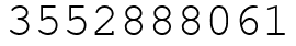 Число 3552888061.