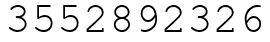 Число 3552892326.