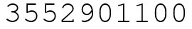 Число 3552901100.