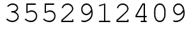 Число 3552912409.