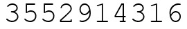 Число 3552914316.