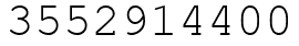 Число 3552914400.