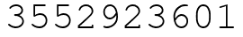 Число 3552923601.