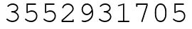 Число 3552931705.
