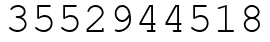 Число 3552944518.