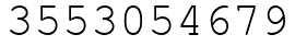 Число 3553054679.