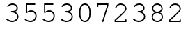 Число 3553072382.