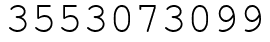 Число 3553073099.