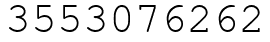 Число 3553076262.