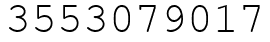 Число 3553079017.