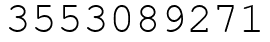 Число 3553089271.