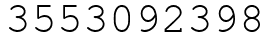 Число 3553092398.