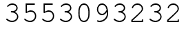 Число 3553093232.