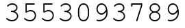 Число 3553093789.