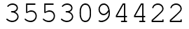 Число 3553094422.