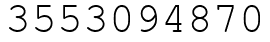 Число 3553094870.