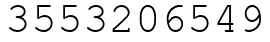 Число 3553206549.